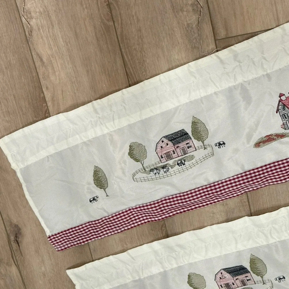 Better Homes & Gardens Farm‎ Embroidered Valance Curtain Set Primitive 50